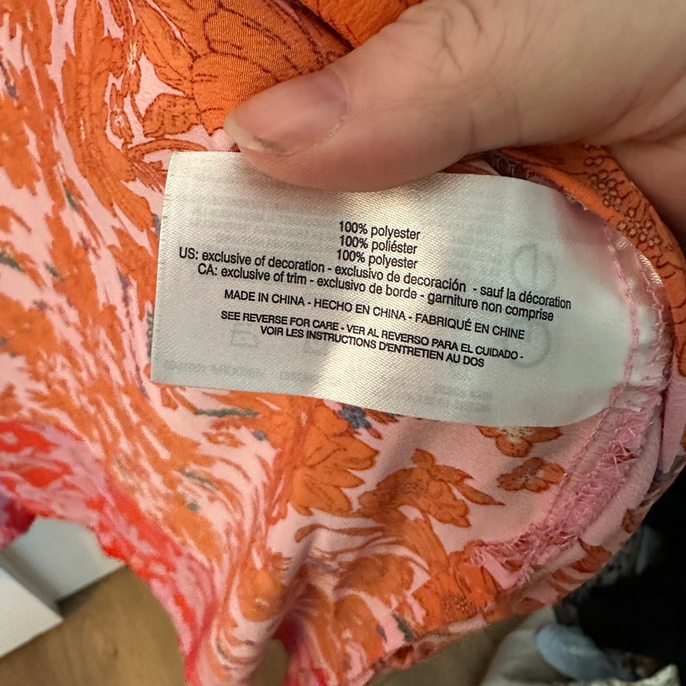 Jessica Simpson Floral Kimono Duster  in Pink and Orange size 3x/4x - Picture 5 of 6
